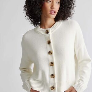 Quince 100% Organic Cotton Cropped Cardigan